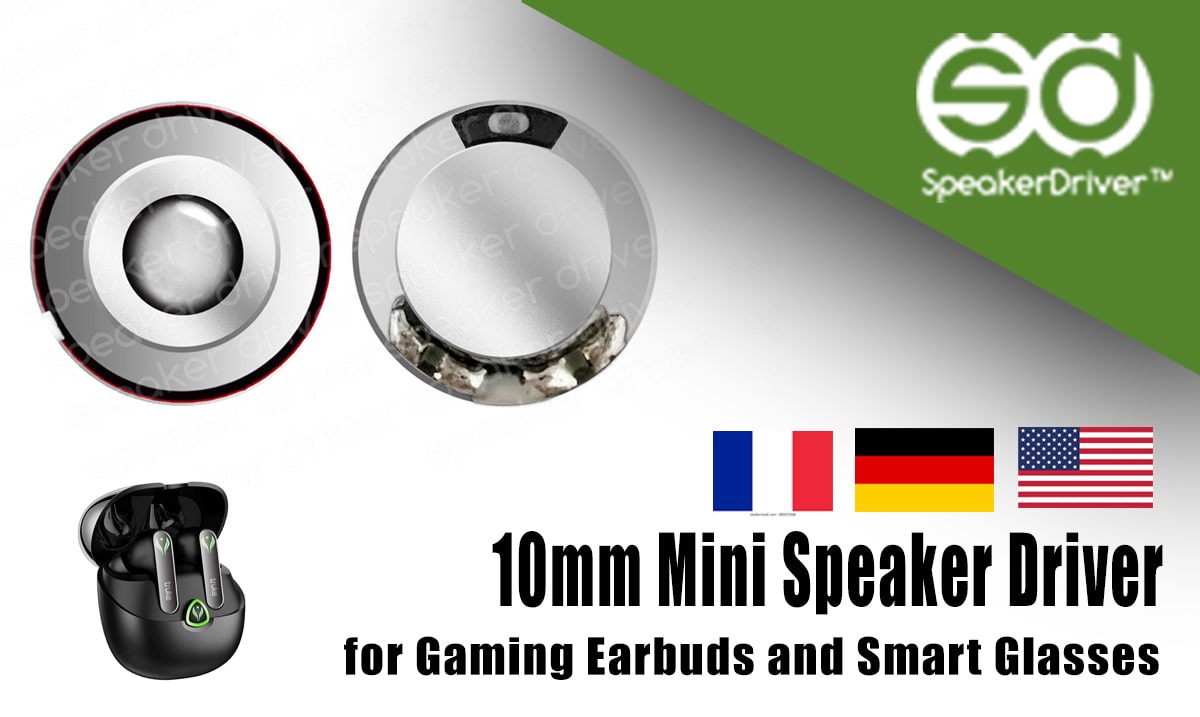 10mm Mini Speaker Driver for Gaming Earbuds and Smart Glasses