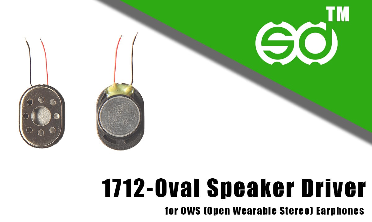 1712 Oval Speaker Driver for OWS Wireless Earphones