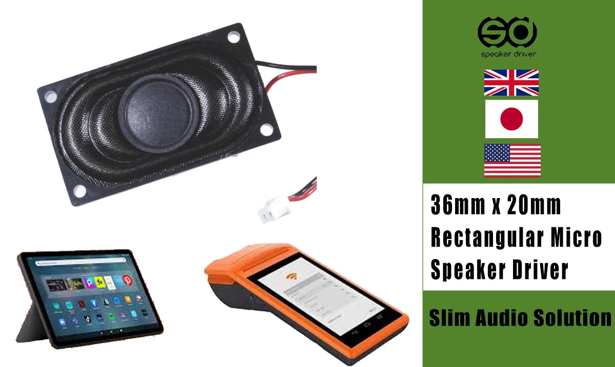 36mm x 20mm Rectangular Micro Speaker Driver – Slim Audio Solution