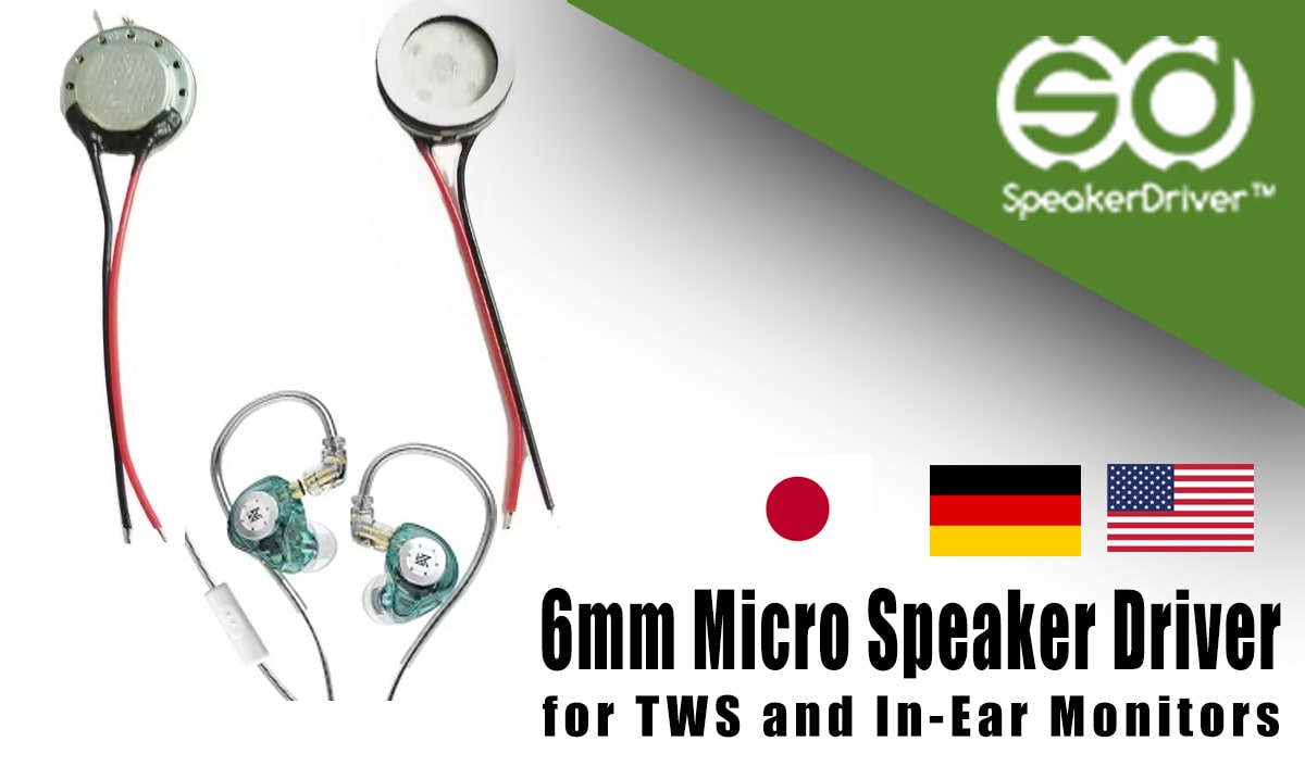 6mm Micro Speaker Driver for TWS and In-Ear Monitors