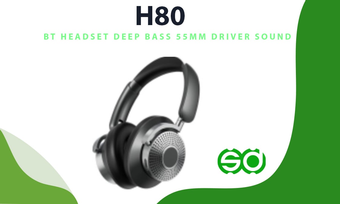 BT Headset Deep Bass 55mm Driver sound - H80