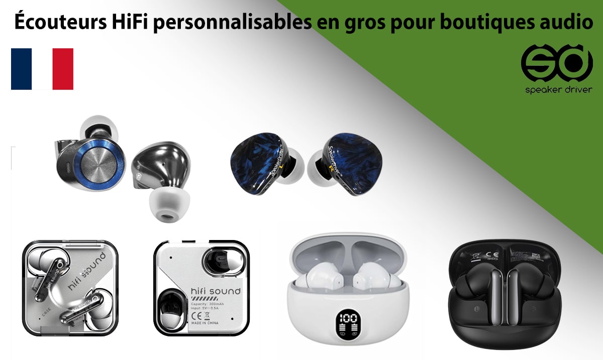 Écouteurs HiFi personnalisables en gros pour boutiques audio