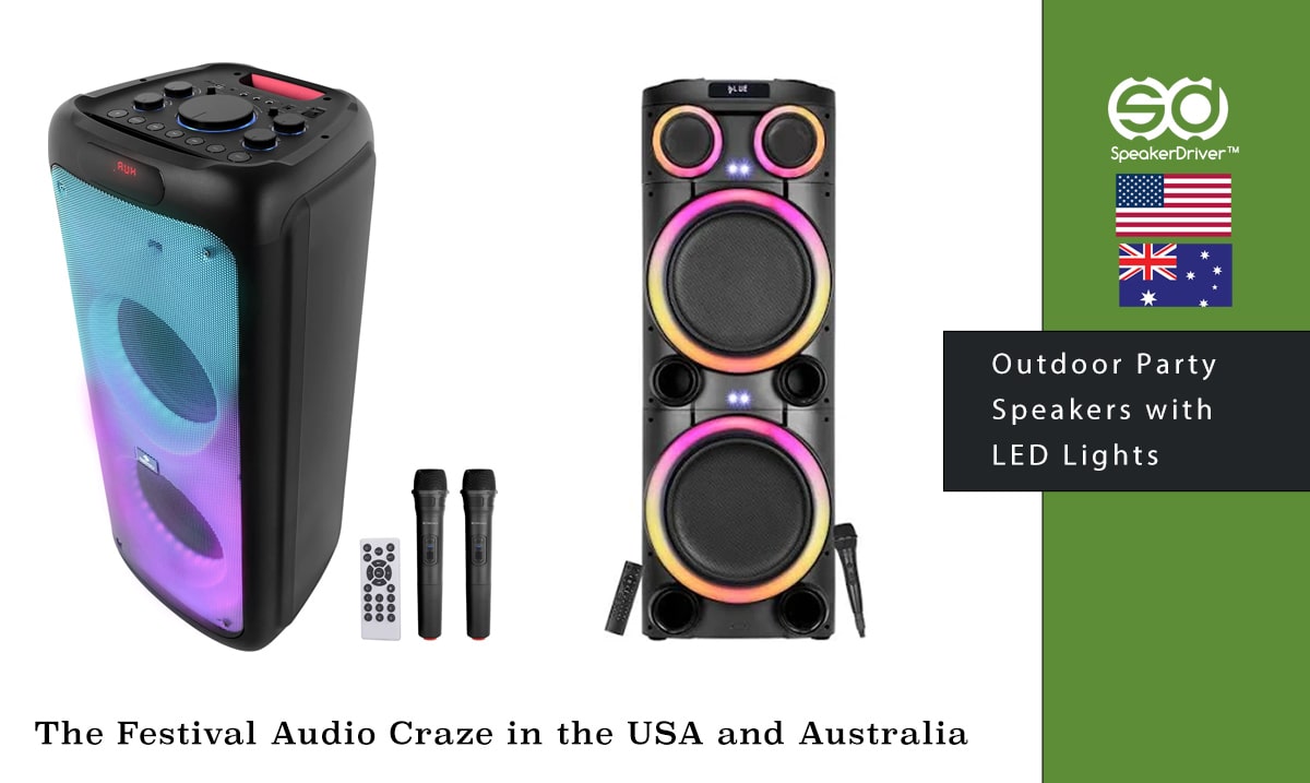 Outdoor Party Speakers with LED Lights: The Festival Audio Craze in the USA and Australia