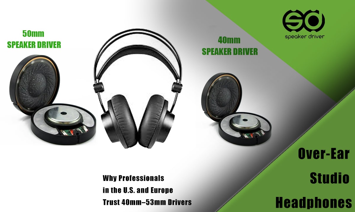 Over-Ear Studio Headphones: Why Professionals in the U.S. and Europe Trust 40mm–53mm Drivers
