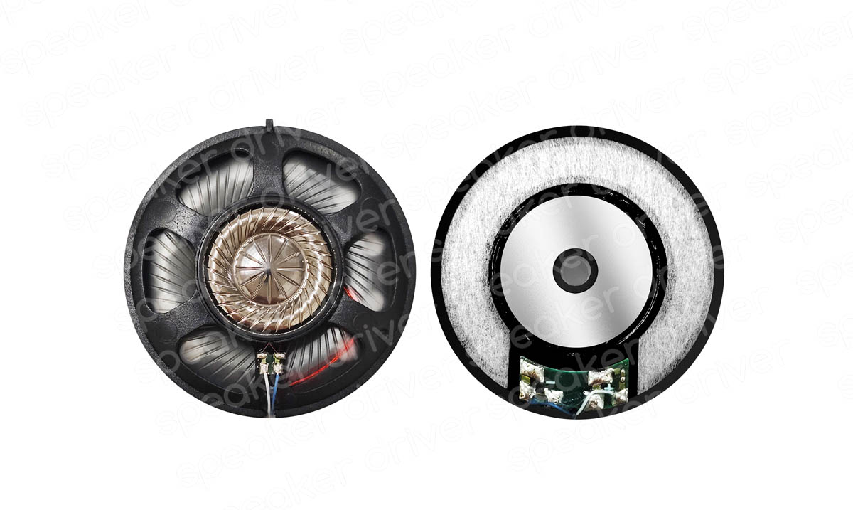 RD5001-04 | 50mm High Sensitivity Headphone Speaker Driver | 32Ω 20mW | PET+PU Diaphragm | NdFeB Magnet